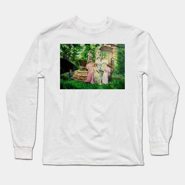 Morning tea. Odessa Long Sleeve T-Shirt by Binovska